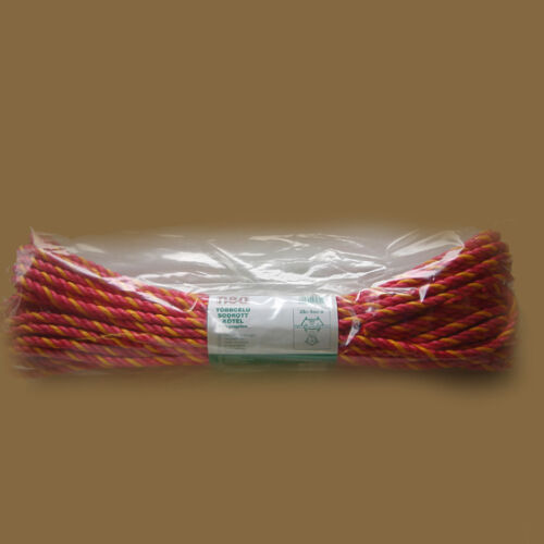 Polipropilén kötél sodrott színes 8 mm